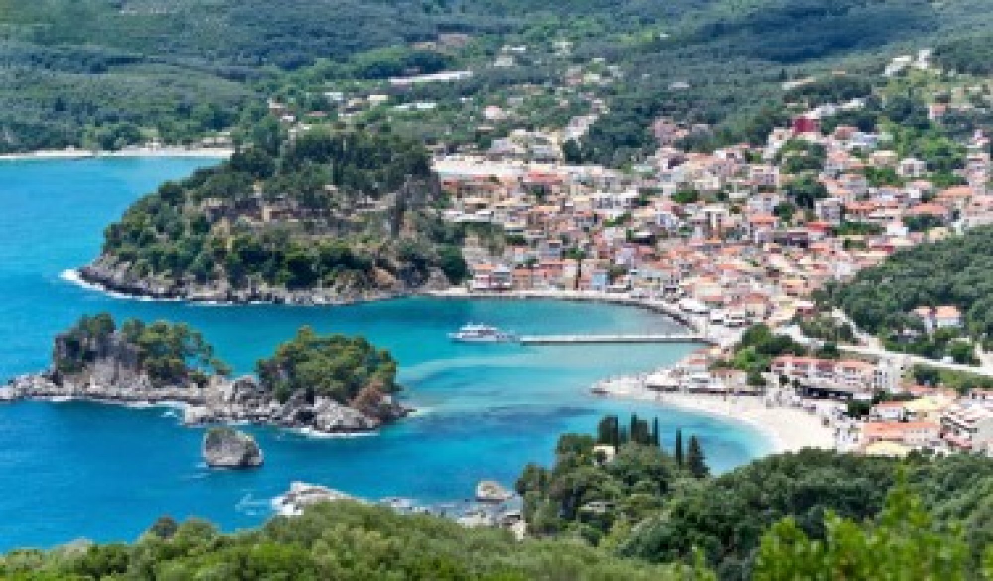 With private access this sea front property for sale in Parga