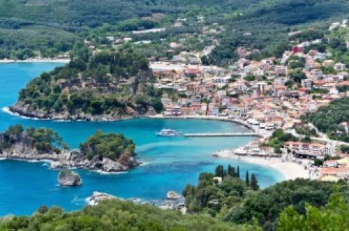 With private access this sea front property for sale in Parga